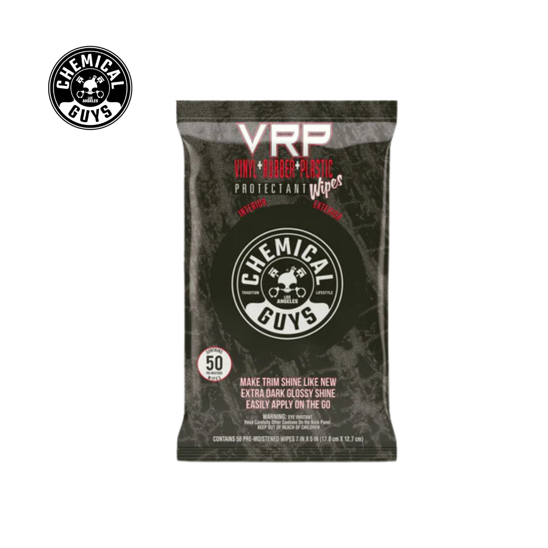 Chemical Guys VRP Protectant Wipes (50pcs) Vinyl, Rubber and Plastic Protectant