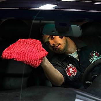 Chemical Guys Waffle Weave Glass And Window Microfiber Towel Red 24 Inch X 16